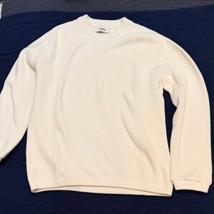 Buck Mason Men's Off-White Crewneck Sweater